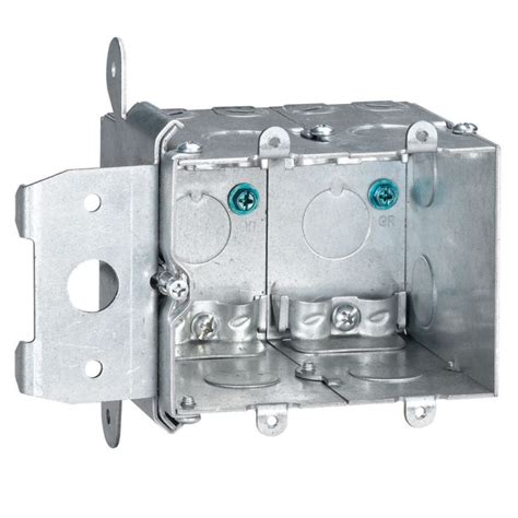 2 metallic cut in electric box|single gang metal electrical box.